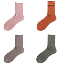 Load image into Gallery viewer, Solid Vibrant Color Cotton Blend Crew Socks - MoSocks
