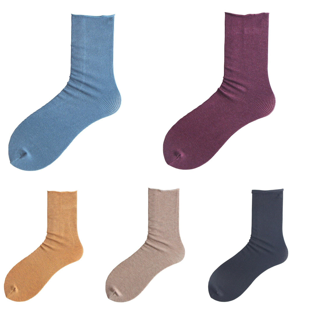 Solid Vibrant Color Cotton Blend Crew Socks - MoSocks