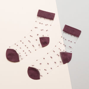 Women's Crew Socks | Transparent | Polka Dot | Cotton | Multi-pack | MoSocks