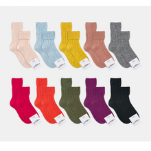 Load image into Gallery viewer, Super Warm Cozy Twist Lamb Wool Blend Basic Color Socks - MoSocks
