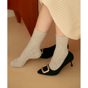 Super Warm Cozy Glitter Lamb Wool Blend Basic Color Socks - MoSocks
