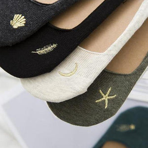 5 pair Dream Embroidery NOSHOW Socks - MoSocks