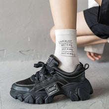 Load image into Gallery viewer, 6 Pair Letter Print Simple Stylish Cotton Blend Crew Socks - MoSocks
