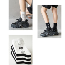 Load image into Gallery viewer, 6 Pair Letter Print Simple Stylish Cotton Blend Crew Socks - MoSocks
