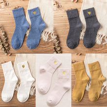 Load image into Gallery viewer, Love Embroidery Comfortable Warm Crew Socks - Fall/Winter - MoSocks
