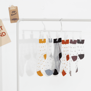 Transparent Patchwork Cotton Blend Crew Socks - MoSocks
