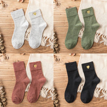 Load image into Gallery viewer, Love Embroidery Comfortable Warm Crew Socks - Fall/Winter - MoSocks
