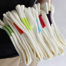 Load image into Gallery viewer, 6 Pair Neon Stripe Athletic Cotton Crew Socks - MoSocks
