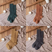 Load image into Gallery viewer, Mid Calf Thermal Solid Color Wool Blend Crew Socks - MoSocks
