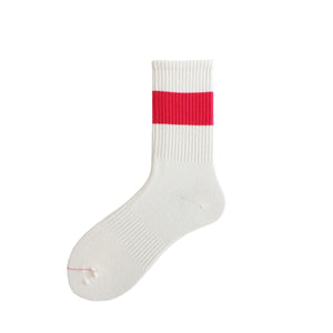 6 Pair Neon Stripe Athletic Cotton Crew Socks - MoSocks