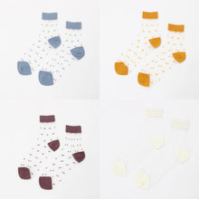 Load image into Gallery viewer, Transparent Patchwork Cotton Blend Crew Socks - MoSocks

