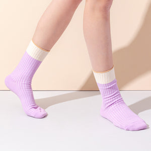 Women's Crew Socks | Two Block | Cotton | 7-pack | MoSocks
