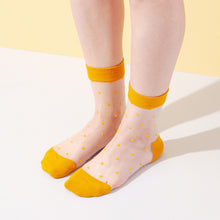 Load image into Gallery viewer, Women&#39;s Crew Socks | Transparent | Polka Dot | Cotton | Multi-pack | MoSocks
