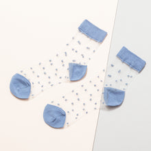 Load image into Gallery viewer, Women&#39;s Crew Socks | Transparent | Polka Dot | Cotton | Multi-pack | MoSocks
