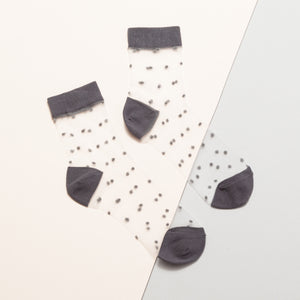 Women's Crew Socks | Transparent | Polka Dot | Cotton | Multi-pack | MoSocks