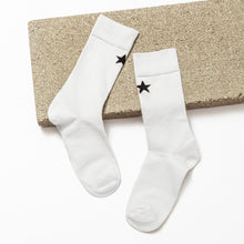 Load image into Gallery viewer, Women&#39;s Crew Socks | Star Print | Cotton | 4-pack | MoSocks
