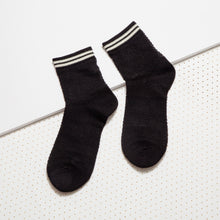 Load image into Gallery viewer, Women&#39;s Crew Socks | Transparent Two Stripe | Cotton | 6-pack | MoSocks
