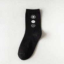 Load image into Gallery viewer, 6 Pair Letter Print Simple Stylish Cotton Blend Crew Socks - MoSocks
