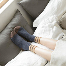 Load image into Gallery viewer, 5 Pair Two Stripe Patchwork Wool Warm Soft Comfy Boot Socks - MoSocks
