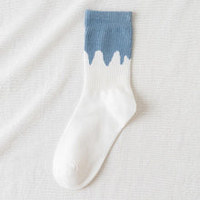 Load image into Gallery viewer, 6-pair Blue White Cotton Blend Stylish Socks - MoSocks
