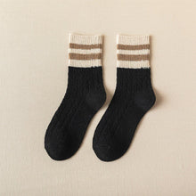 Load image into Gallery viewer, 2 Stripe Cotton Blend Stylish Warm Comfy Boot Socks - MoSocks
