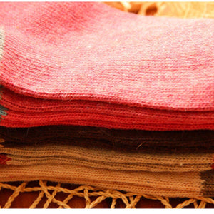 5 Pair Patched Wool Warm Comfy Socks - Fall/Winter - MoSocks