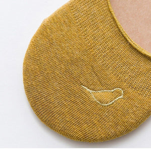 5 Pair Bird Embroidery NoShow Socks - MoSocks