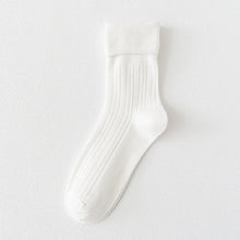 Load image into Gallery viewer, Plain Pure Color Comfy Cotton Blend Crew Socks - MoSocks
