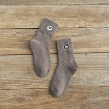 Load image into Gallery viewer, Puppy Mismatch Embroidery Comfy Warm Crew Socks - MoSocks
