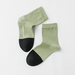 7 Pair Patchwork Cotton Blend Sports Crew Socks - MoSocks