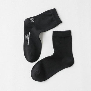 7 Pair Patchwork Cotton Blend Sports Crew Socks - MoSocks