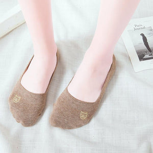 5 pair Puppy Embroidery NOSHOW Socks - MoSocks