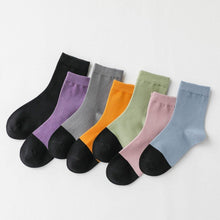 Load image into Gallery viewer, 7 Pair Patchwork Cotton Blend Sports Crew Socks - MoSocks
