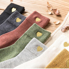 Load image into Gallery viewer, Love Embroidery Comfortable Warm Crew Socks - Fall/Winter - MoSocks
