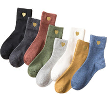 Load image into Gallery viewer, Love Embroidery Comfortable Warm Crew Socks - Fall/Winter - MoSocks
