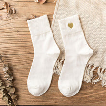 Load image into Gallery viewer, Love Embroidery Comfortable Warm Crew Socks - Fall/Winter - MoSocks
