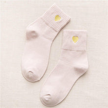 Load image into Gallery viewer, Love Embroidery Comfortable Warm Crew Socks - Fall/Winter - MoSocks
