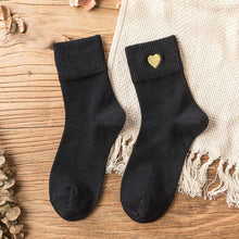 Load image into Gallery viewer, Love Embroidery Comfortable Warm Crew Socks - Fall/Winter - MoSocks
