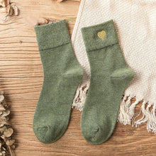 Load image into Gallery viewer, Love Embroidery Comfortable Warm Crew Socks - Fall/Winter - MoSocks
