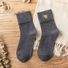 Load image into Gallery viewer, Love Embroidery Comfortable Warm Crew Socks - Fall/Winter - MoSocks
